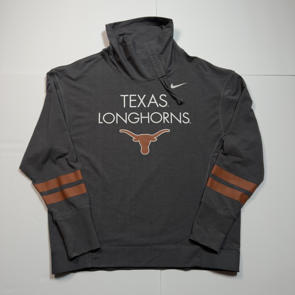 Texas Longhorns Sweatshirt Womens Medium Gray NCAA College Football Nike Dri Fit